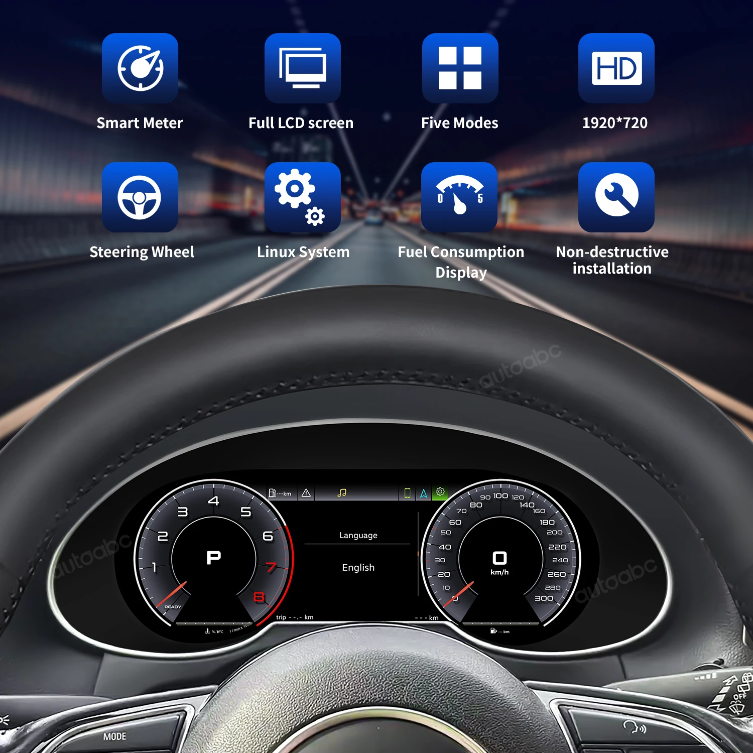 Pantalla LCD de 12.3 pulgadas para el tablero de Audi Q5 2009-2018, cabina virtual, panel de instrumentos digitales, velocímetro, CarPlay 4