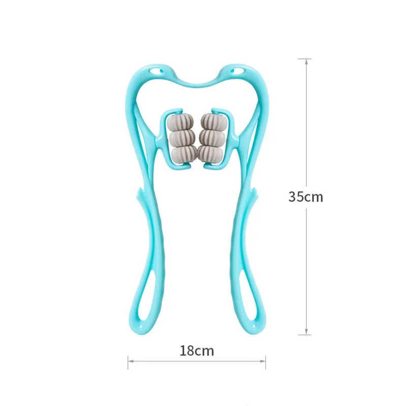 Cervical Neck Massager, Manual Neck Clamp Multifunctional Kneading Roller 6-Ball Shoulder And Neck Relaxation Massager