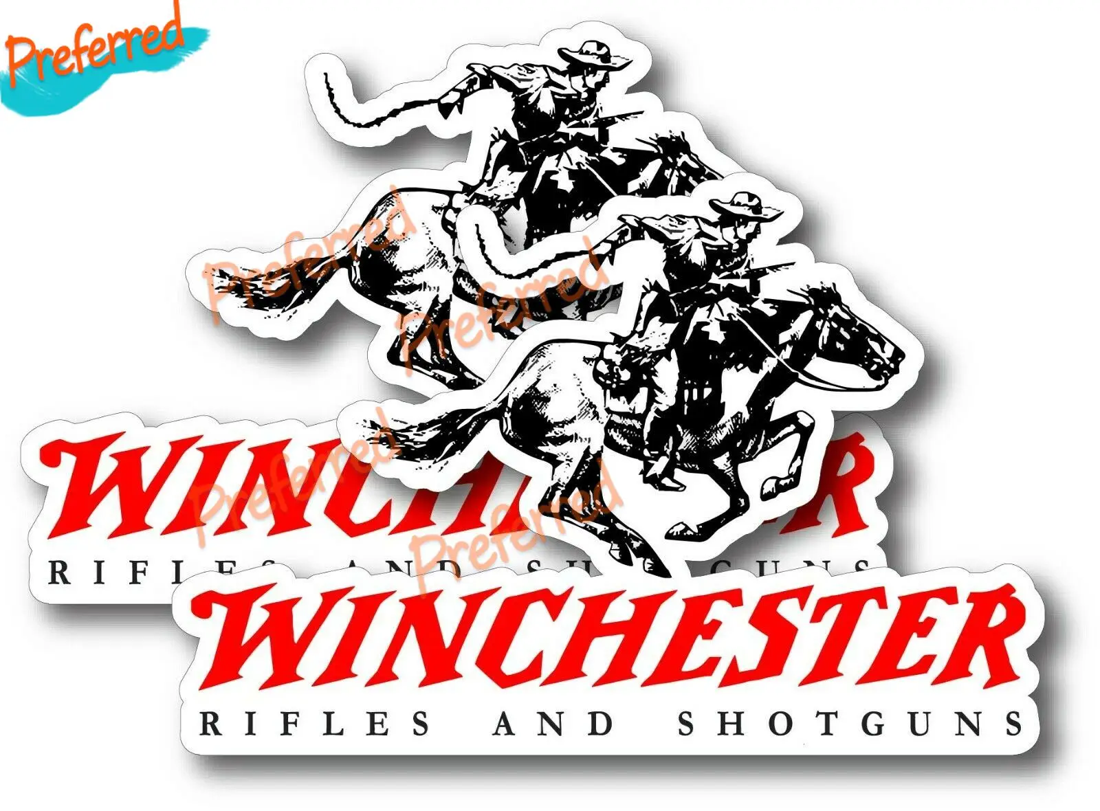 Sticker 3m American Window Car Gun Gun Rifle Piston Hunting Helmet Trunk Toolbox for Winchester Rifle and Shotgun Vinyl Decal