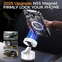 360° Rotatable Vacuum Magnetic Phone Holder Ultra-Strong Magnet Foldable Universal Car Holder for iPhone 16 15 14 13 12 Pro Max - Image 3