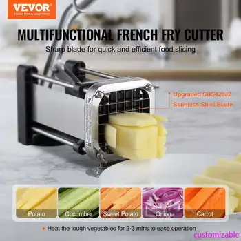 Stainless Steel French Fry Cutter – Potato & Vegetable Slicer 1