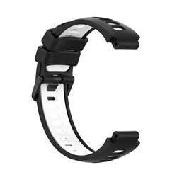 Silicone Band Strap Watch Accessory for Garmin Forerunner Series (3 black white)
