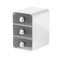 3 Tiers Makeup Organizer Holder Cosmetic Storage Box Bathroom Countertop Organizer White-B 1