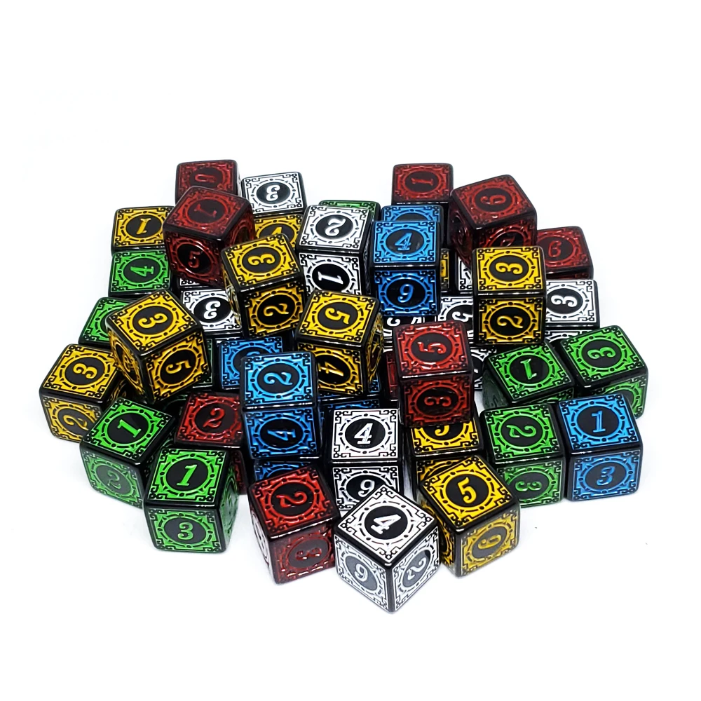 Acrylic Dice Game Dice Dice Set 10Pcs/Set 16mm D6 Dice