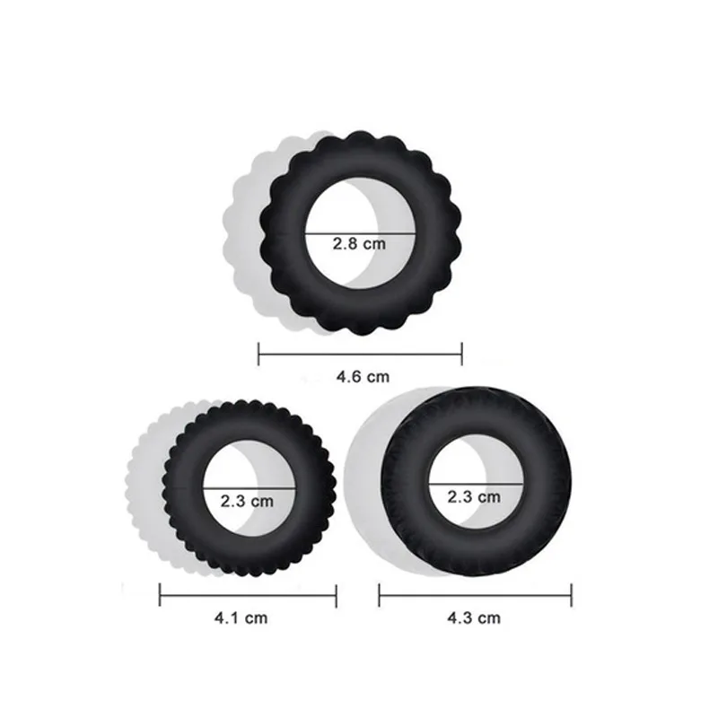 3 pièces/ensemble mâle serrure anneau fin pénis plus dur plus fort accessoires d'entraînement homme anneaux péniens jeu adulte jouet sexuel_voghion.com