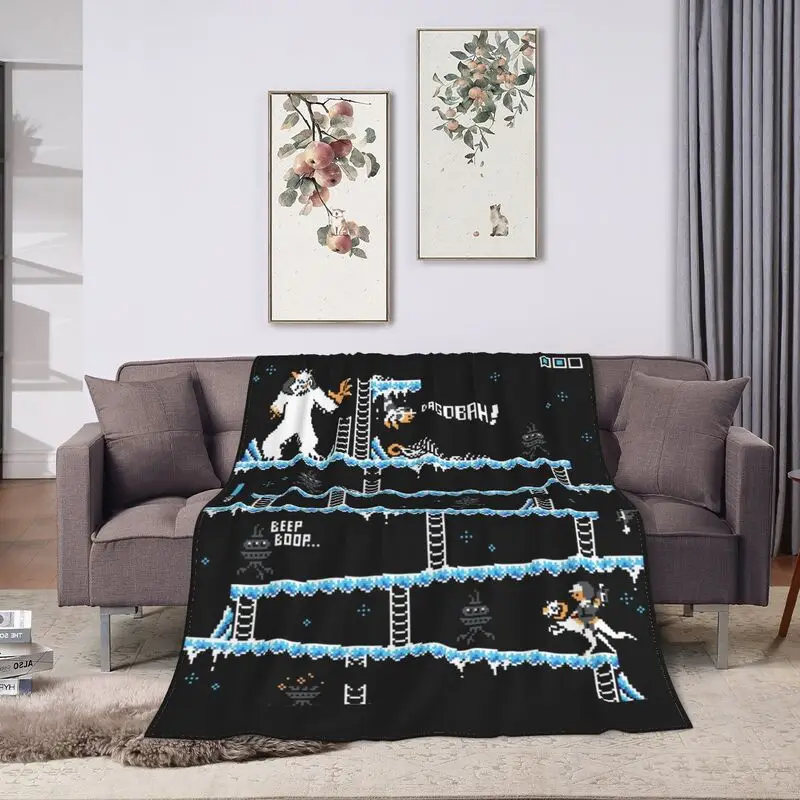 Donkey Kong Blanket Arcade Game Collage Vintage Retro Plush, 46 OFF