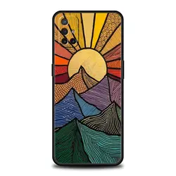 Mountain Sunrise Line Protective Phone Case Cover for OnePlus 8T - 9R (A1)