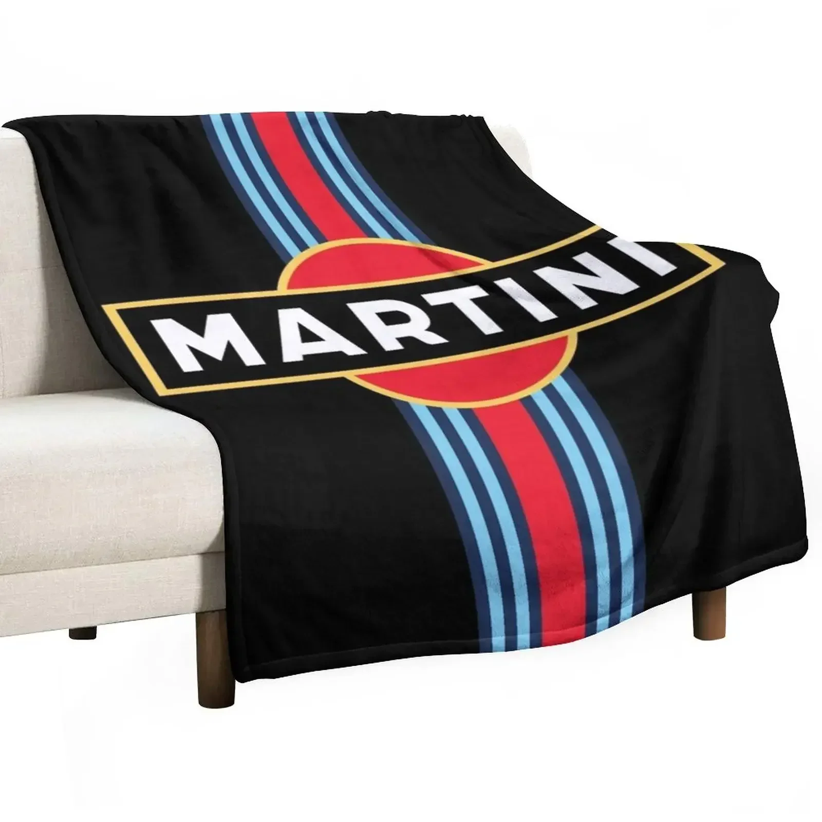 

Martini Racing Stripe Throw Blanket Thermal For Decorative Sofas Large Blankets