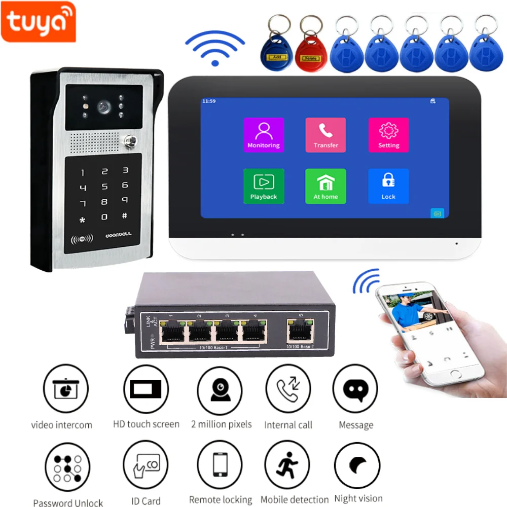 Tanio 802.3af przełącznik POE wideodomofon Tuya sklep