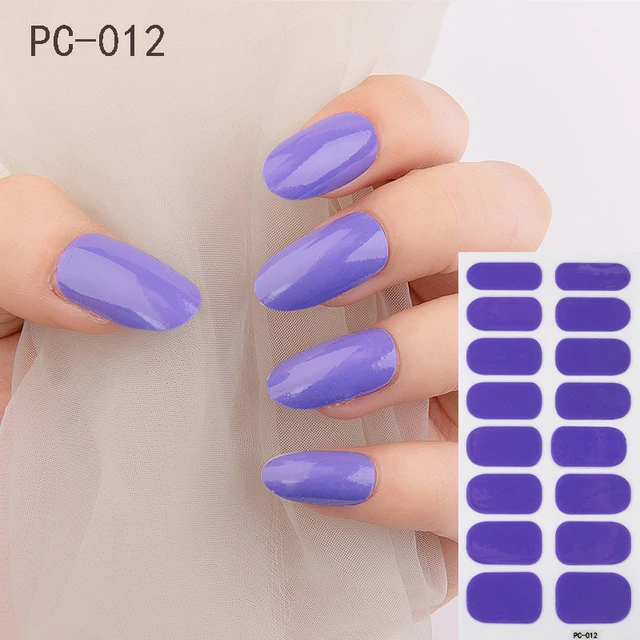 Lamemoria14tips Nail Stickers New Product Full Coverage 3D Summer Complete Nail Decals Waterproof Self-adhesive DIY Manicure PC-012