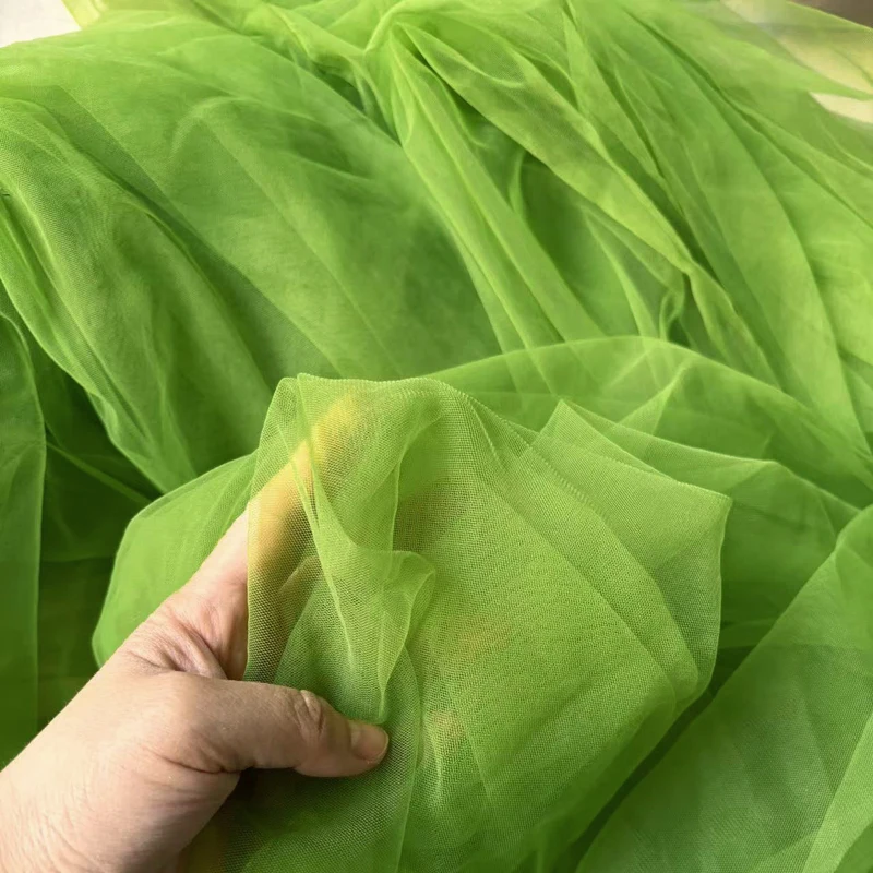 Green Series Soft Tulle Fabric for Elegant Wedding Decorations and Stylish Crafts