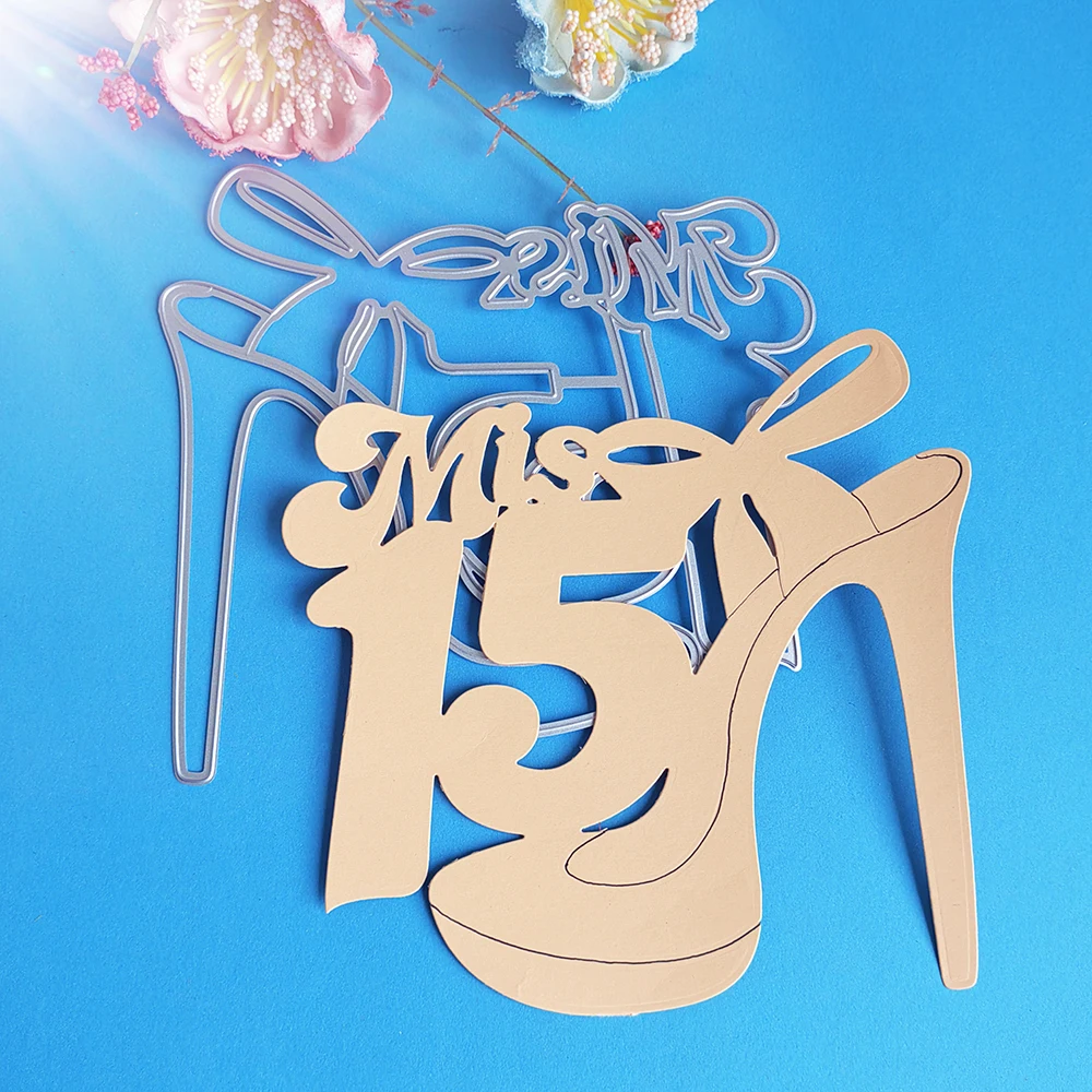 

spanish has high heels my 15 year old cutting dies for English letters, scrapbooks, reliefs, craft stamps, photo album puzzl