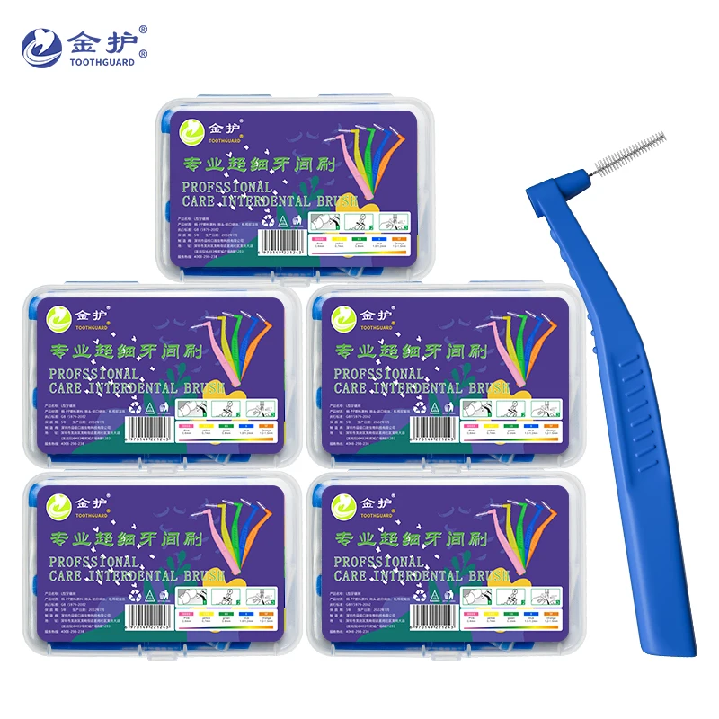 Interdental Brush Angled For Orthodontic Braces Micro Soft L Shaped Short Handle Brushes For Dental Brackets Cleaning