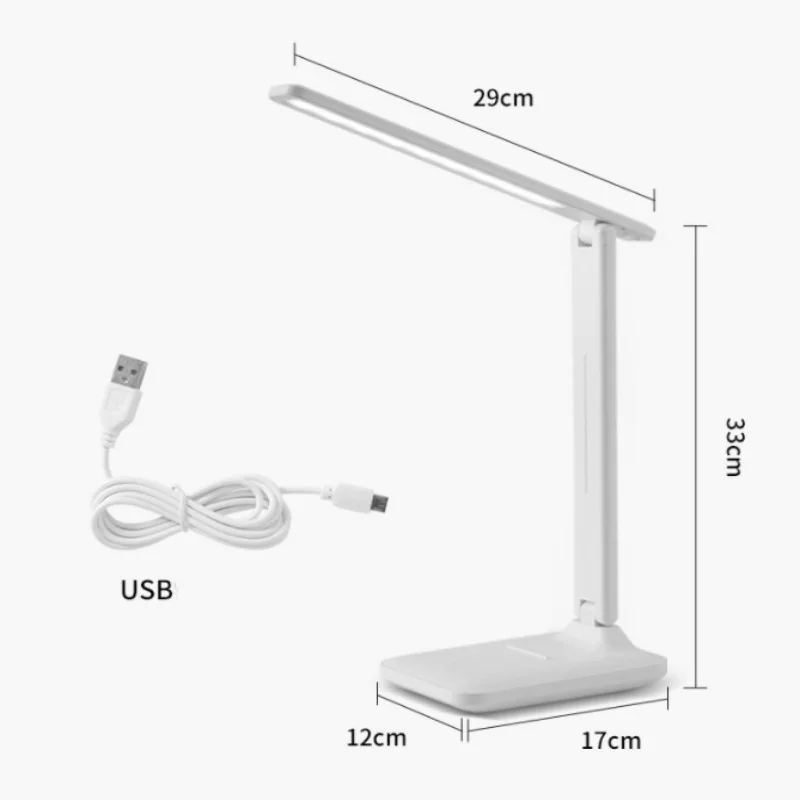 Foldable Table Lamp Led Desk Lamp 3 Type Stepless Dimmable Touch Bedside Reading Eye Protection Night Light USB Chargeable 6