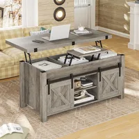 SEDETA Lift Top Coffee Table, 4 in 1 Multi-Function Convertible Coffee Tables with Storage and Hidden Compartment 2