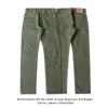 Red Tornado Men's Regular Straight Fit Jeans in Green Rugged Style Selvage Denim Pants 5