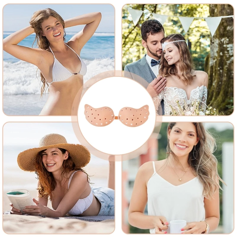 

Adhesive Bras,Push up Strapless Self Adhesive Bras,Invisible Silicone Bras Gifts Drop Shipping