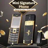 Mini Classic Luxury Phone Metal Frame Dual SIM Bluetooth Dialing Voice Changer Big Keys MP3 FM Long Standby Free Case 1