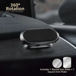 Magnetic Car Phone Holder - Universal Dashboard Mount (Gun Black)