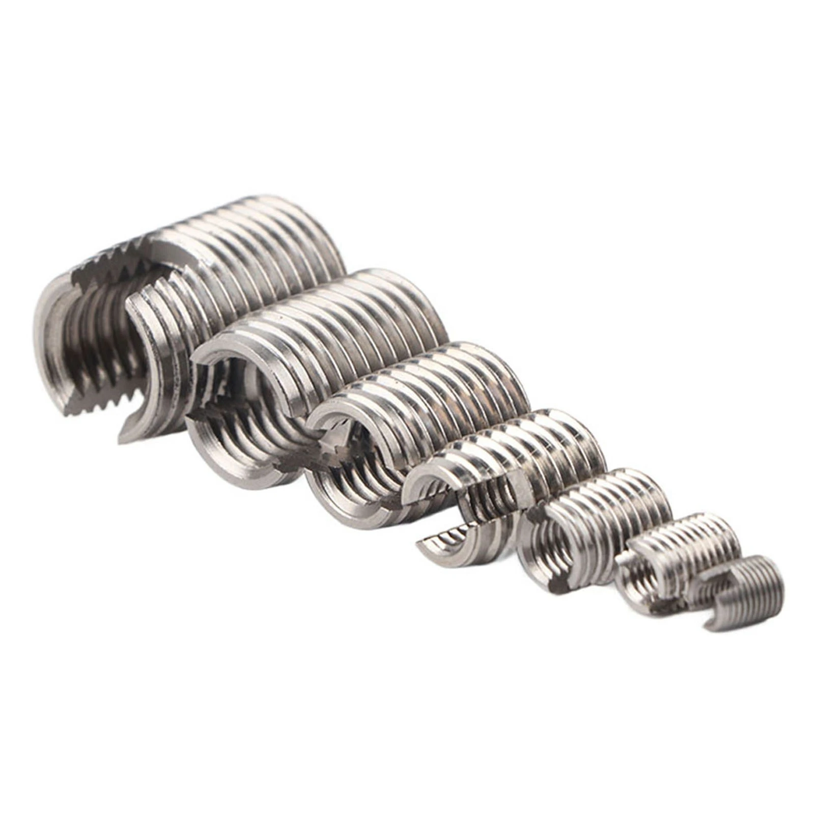 Stainless Steel Inner Thread Self Tapping Thread Inserts Set 50Pcs Reinforce Repair Tool