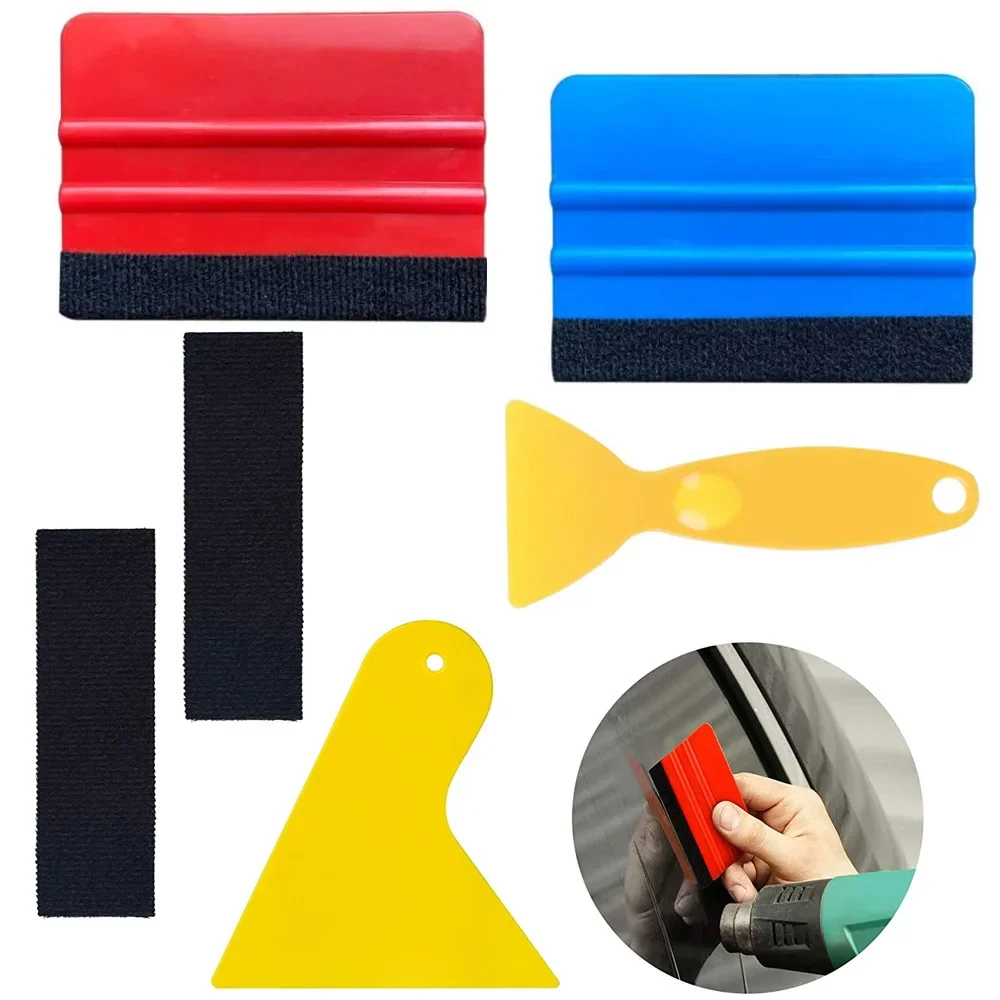 6PCS Small Scraper For Car Window Film Car Vinyl Wrap Tool Kit Glass Cleaning Can Be Used For Mobile Phone Film Accessories