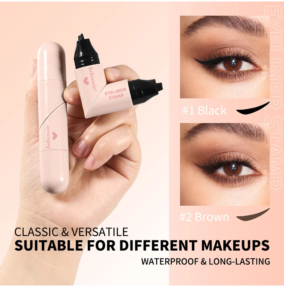 Lakerain Eyeliner Stamp Waterproof Fast Drying Precise Tip Liner_voghion.com
