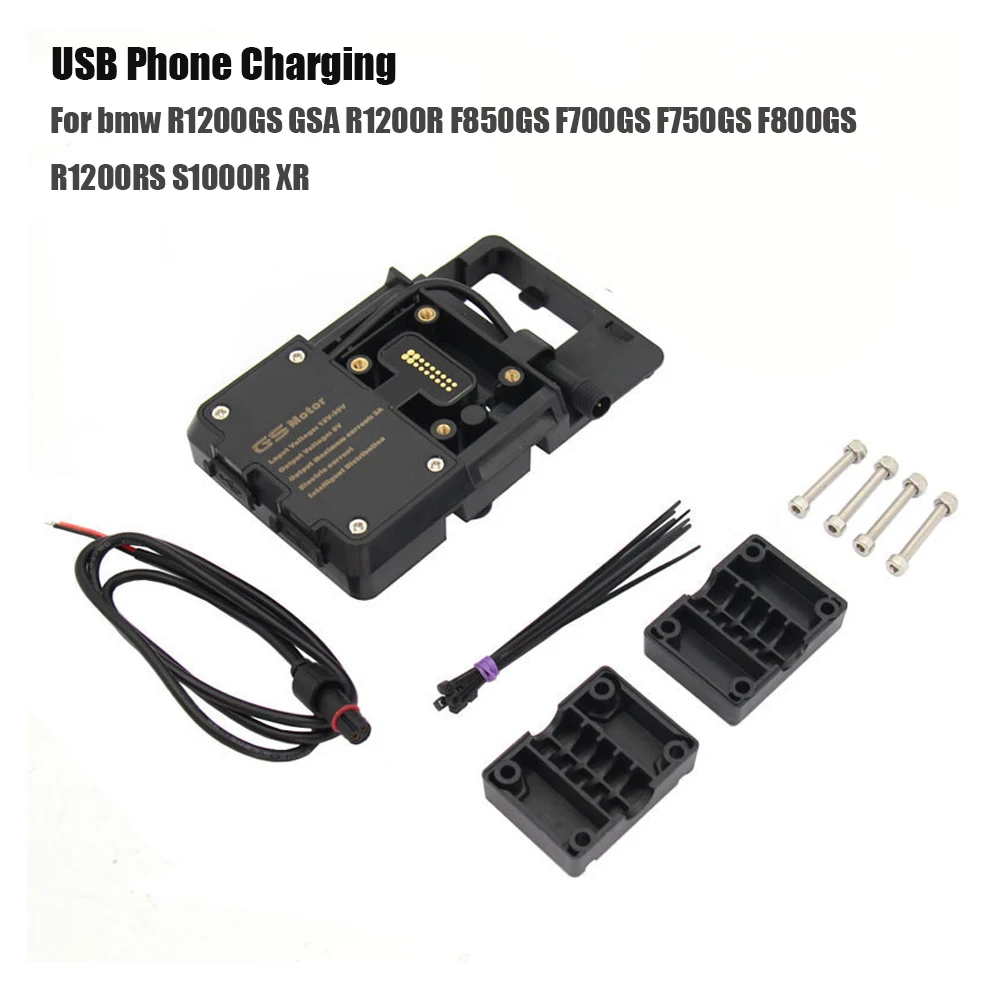 

Mobile Phone Navigation Bracket USB Charging For BMW R1200GS 2013-2017 F750GS F850GS CRF 1000L F700GS F800GS