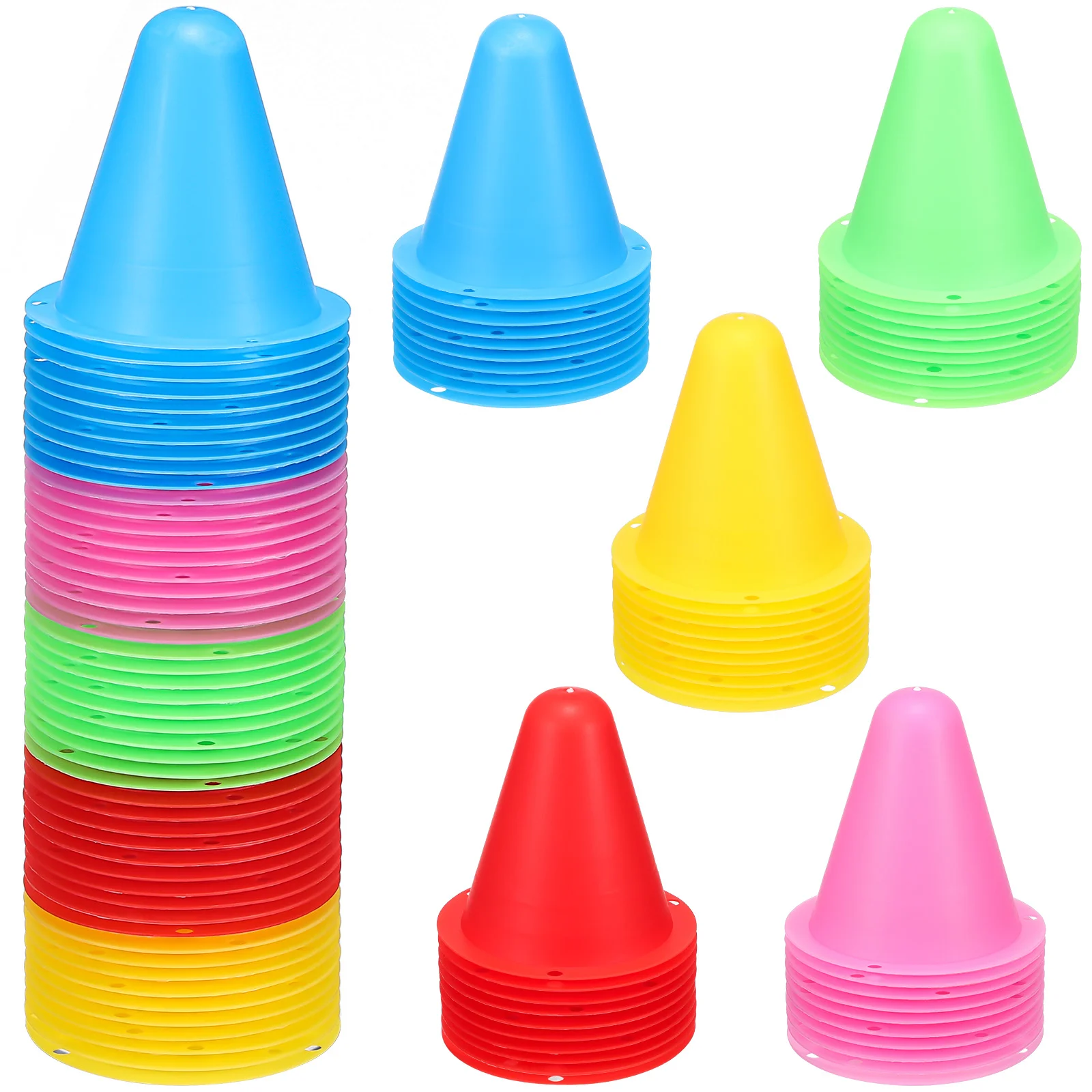 

Football Cone Practice Obstacle Course Cones Sports For Kids Soccer Training Marker