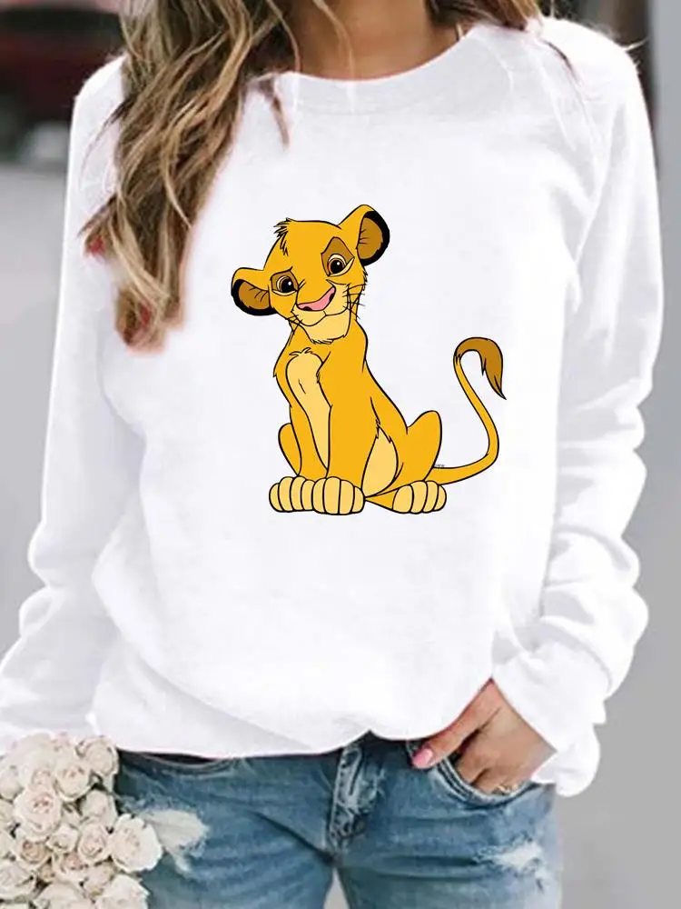 

Spring Female Pullovers Holiday Graphic Sweatshirt Lion Sweet 90s Lovely Trend Stylish Disney Fashion Print Women Casual Autumn