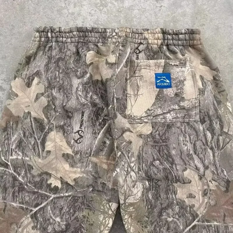 American style Harajuku camouflage floor pants Fashionable camouflage print pattern Gothic hip hop oversized Y2K retro men pants 6
