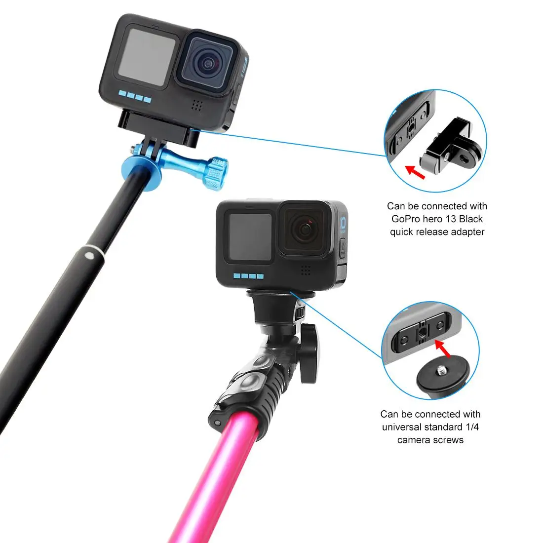 Treppiede Gopro Smatree - Adattatore Per Treppiede In Alluminio - Foto 8