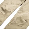 Men's  cargo pants Fashion Make old style Straight pants Autumn and winter Stretch baggy Korean style Big size Casual trousers 4