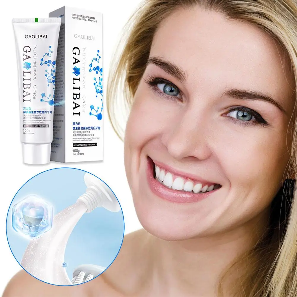 

100g Probiotics Whitening Toothpaste Enzyme Dental Remover Odor Toothpaste Freshens Periodontitis Stone Breath Prevention O U4K6