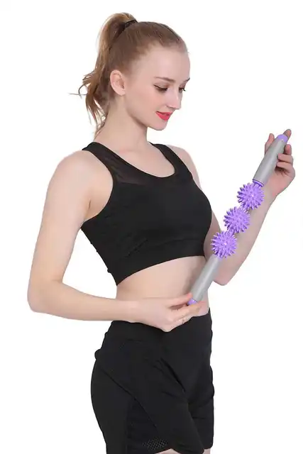 Massage Muscle Roller Anti Cellulite Massager Anti-Cellulite Trigger Point Stick Body Foot Face Leg Slimming Send random colors 5