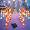 candy cane solar lights, 8-function waterproof 1