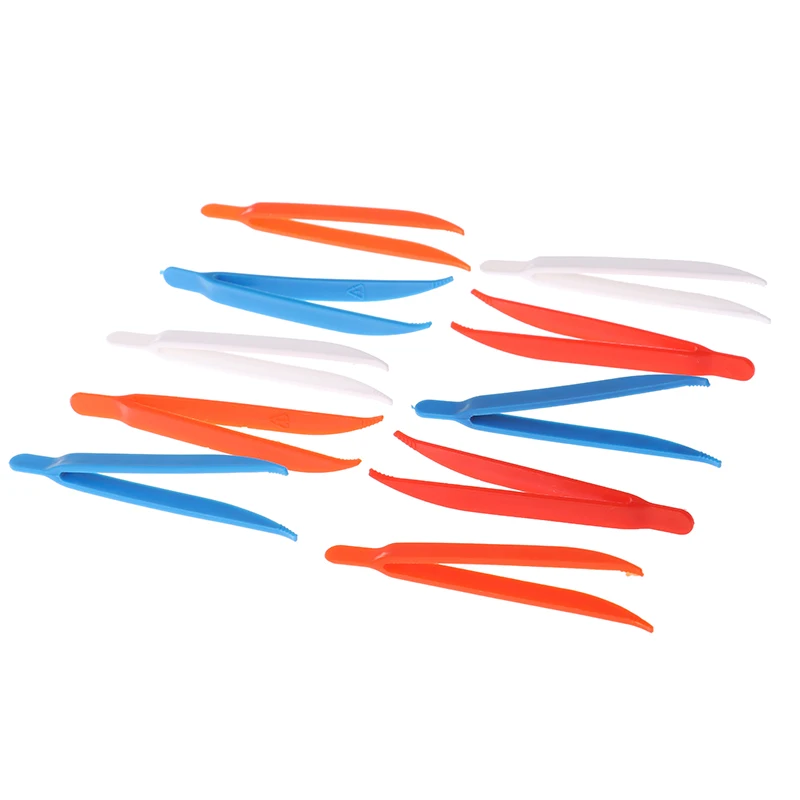 10pcs Plastic Tweezers Children Tweezers Games Teaching Learning Educational Toys Random Color images - 6