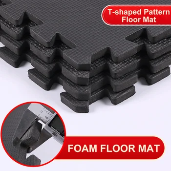 4/10/20Pcs 30*30Cm Sports Protection Gym Mat Eva Cross Pattern Floor Mat Non-Slip Yoga Fitness Gym Foam Mat Splicing Foam Mat 1