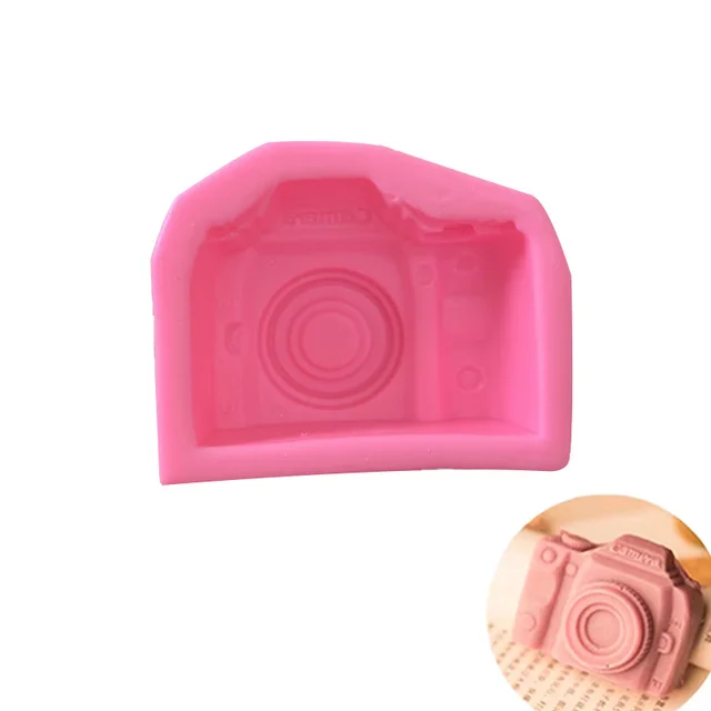 Kamera Alakú Szilikon Penész Konyha Diy Sütemény Sütés Dekoráció Fudge Csokoládé 3D Polimer Agyag Gipsz Szerszám - Image 4
