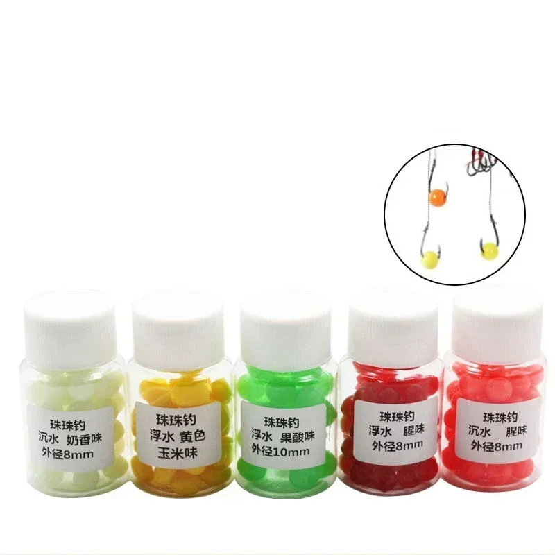 Bottle Floating Ball Bait Corn Flavor Fishing Float Beads Bottled Silicone Soft Baits Silica Gel 8mm/10mm/14mm carp fishing
