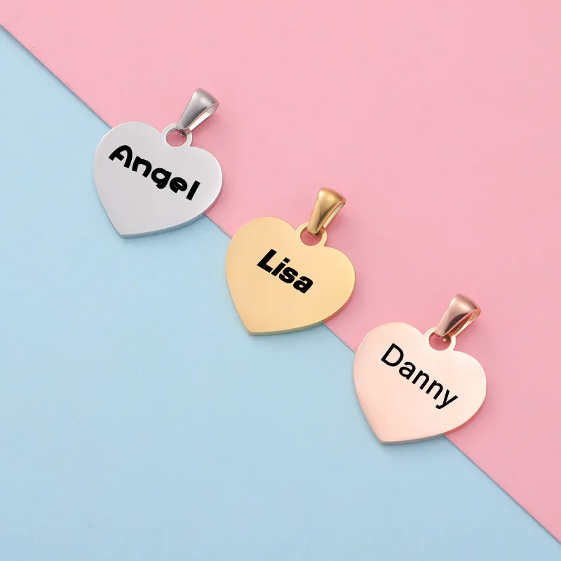 Personalised Small Heart Bracelet Charm Lisa Angel Jewellery Collection Heart Charm Pendant Heart