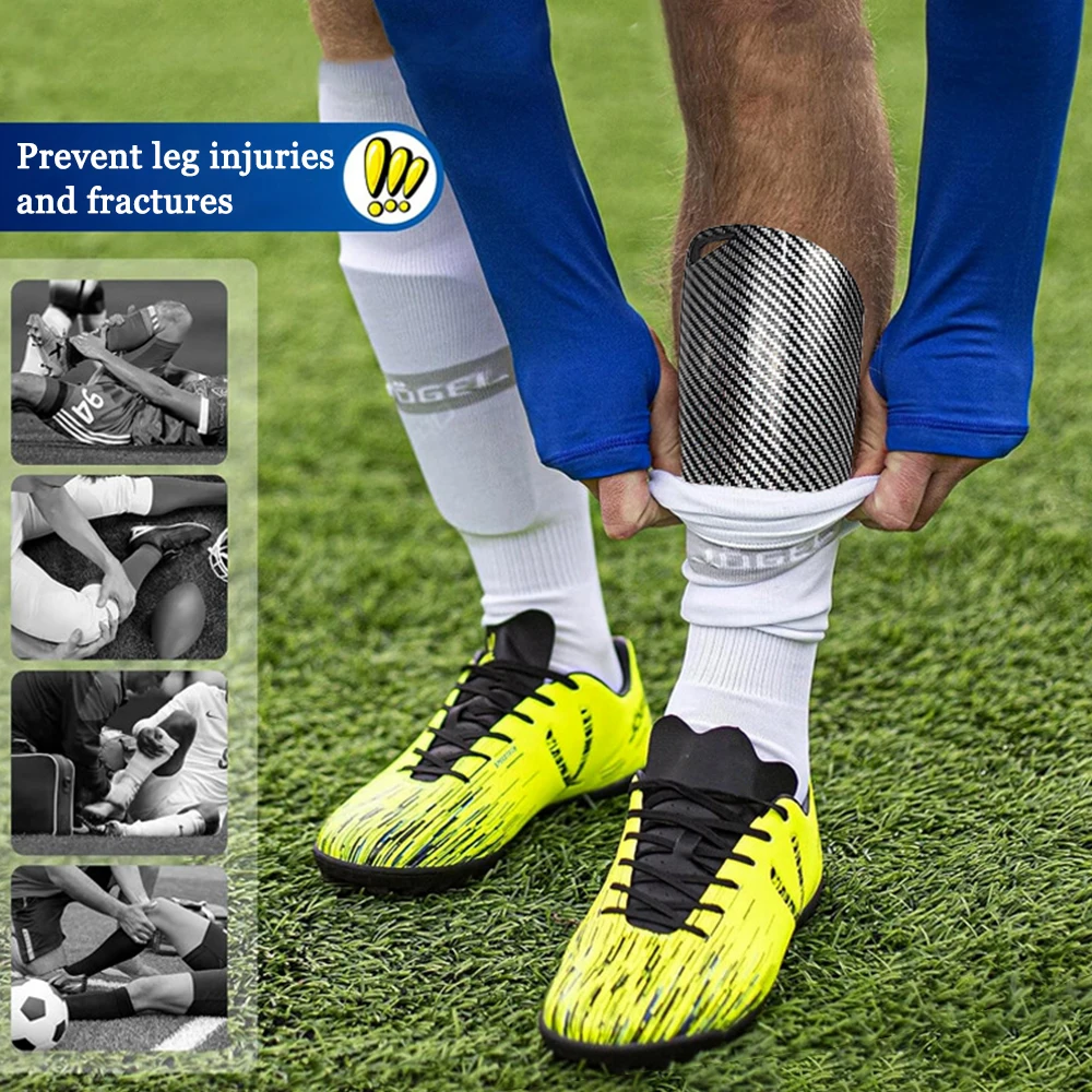 Ultralight Carbon Fiber Soccer Shin Guards Strapless Breathable Pads Football Shin Holder Plastic Leg Guard Training soccer shin guards,shin guard pads