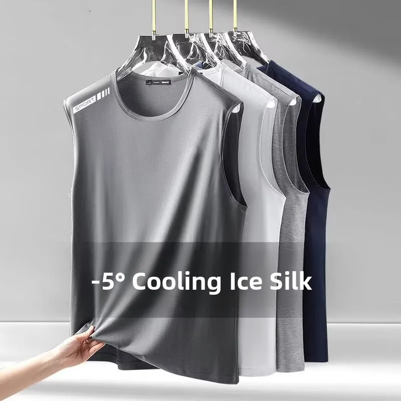 Canotta Sportiva da Uomo Estiva per Allenamento Fitness, Maglia Base Sottile Senza Maniche, Asciugatura Rapida, Leggera, Girocollo