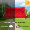 2-3 Seater Waterproof Porch Bench Cushion Thick Patio Swing Cushion with Backrest for Garden Backyard Furniture, Patio Swings 5