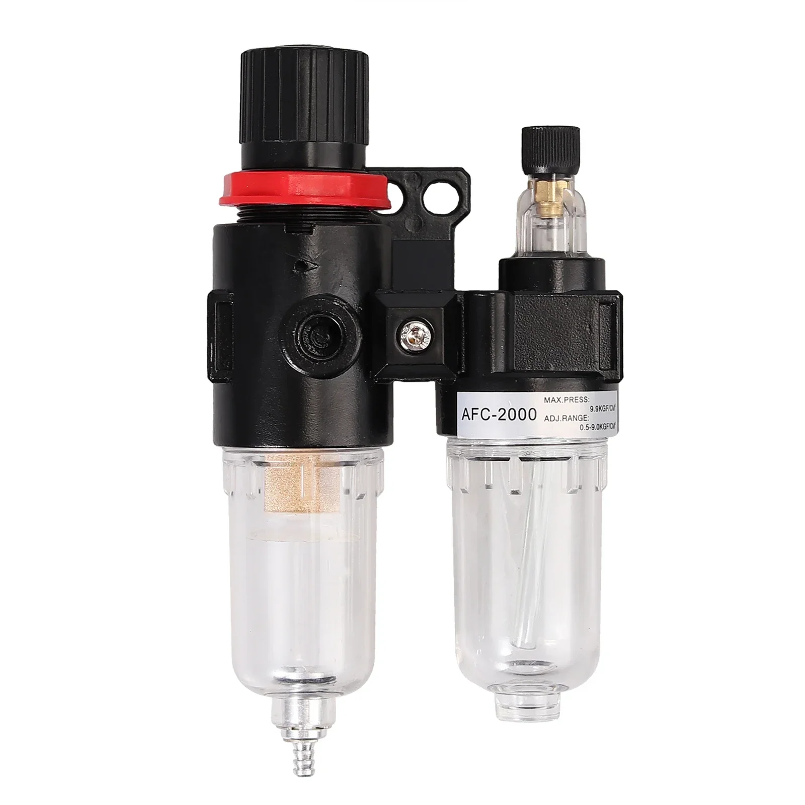 1/4" air compressor oil water separator filter regulator trap Plastic Copper Core Air Compressor Pressure Reducing Valve AFC2000