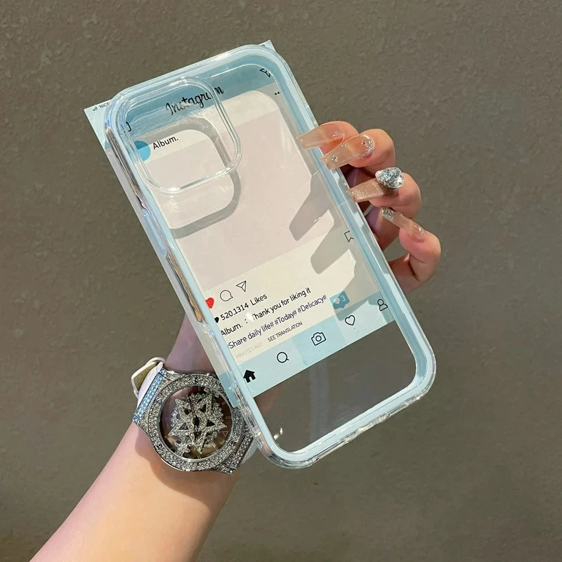 Luxury Transparent Candy Phone Case - Clear Shockproof Bumper Cover