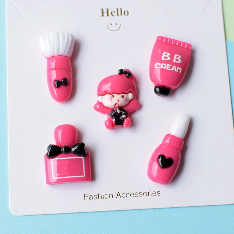 

100 шт., имитация косметики, помада, кабошон с плоским основанием из смолы, кавайные украшения для скрапбукинга, поделки, аксессуары для кукольного домика «сделай сам»