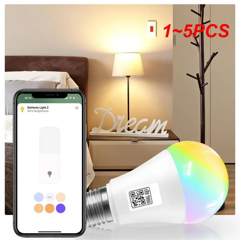 

1~5PCS Homekit WIFI LED Smart lamp 9W RGB Voice Control Smart Home Bulb Work With Dohome IOS / Bluetooth 4.0