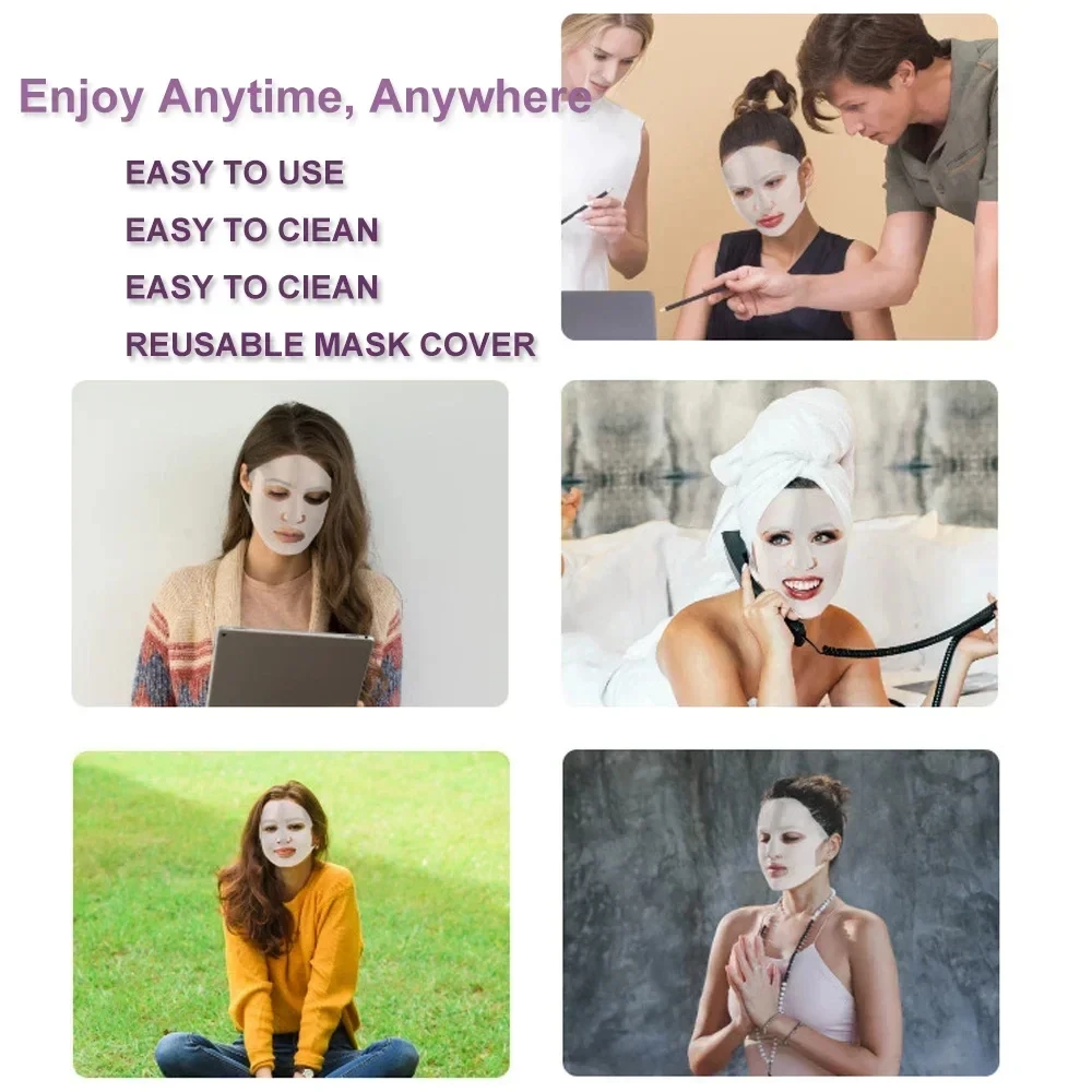 Reusable Silicone Facial Mask Cover for Moisturising and Anti Evaporation
