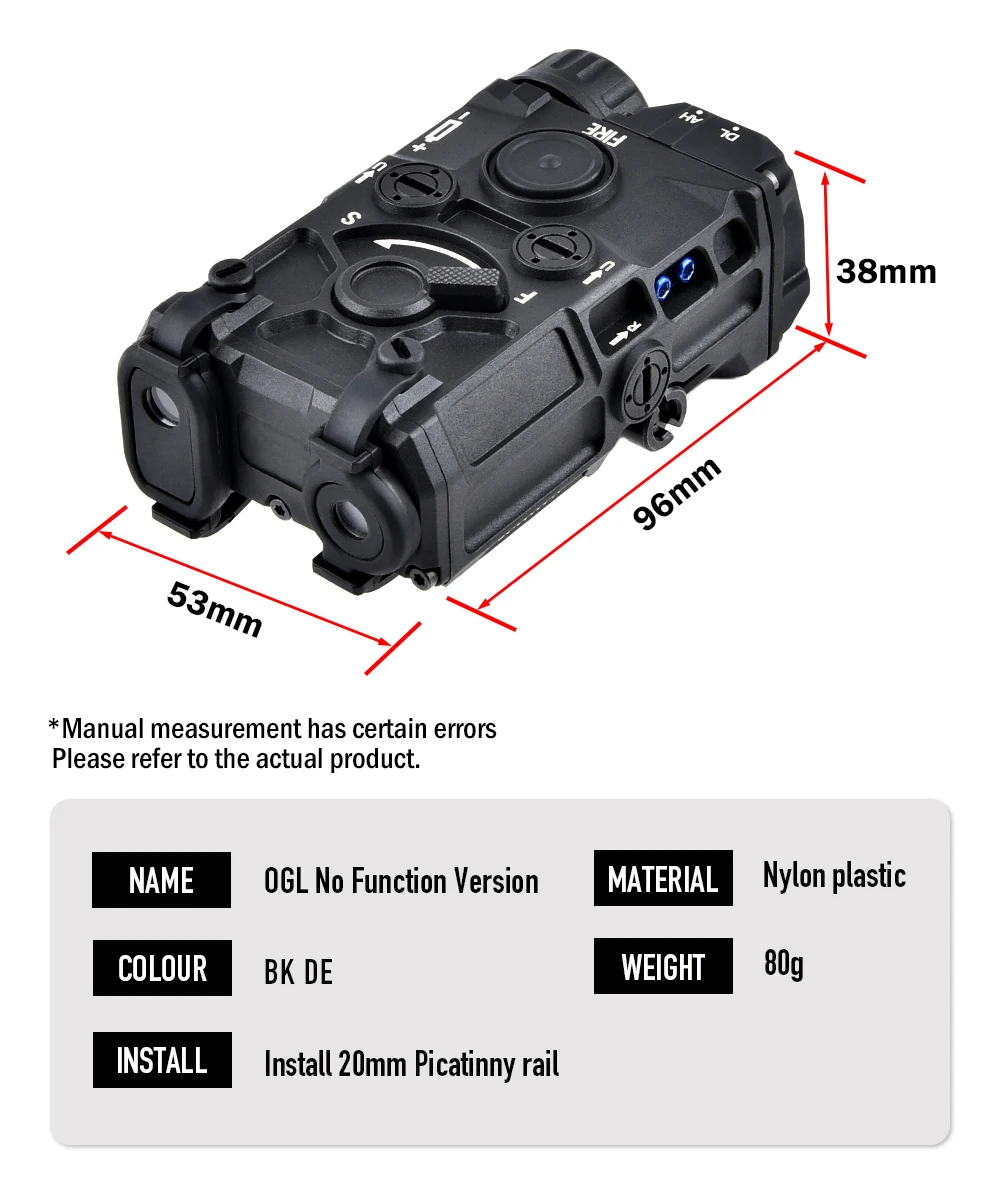 WADSN Tactical Eotec OGL Laser Dummy Nylon BatteryModel NoFunction