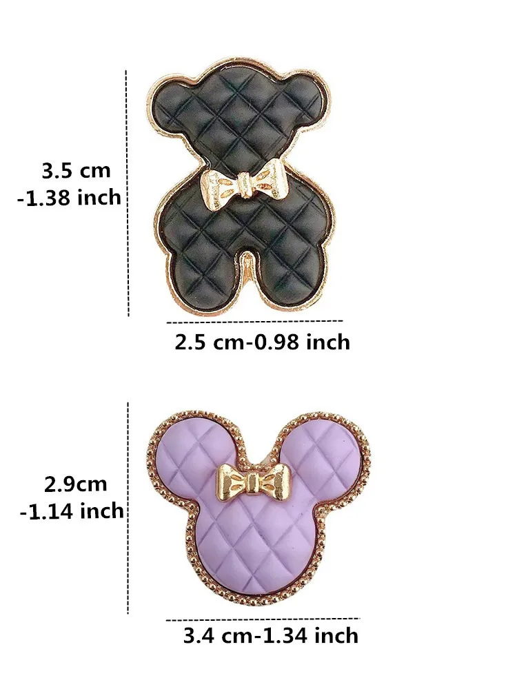 New Jewelry Bear Shoelaces Decorations Shoe Charms Diy Sneakers Laces Buckle Accessories Metal Charms Decor For Girls Party Gift